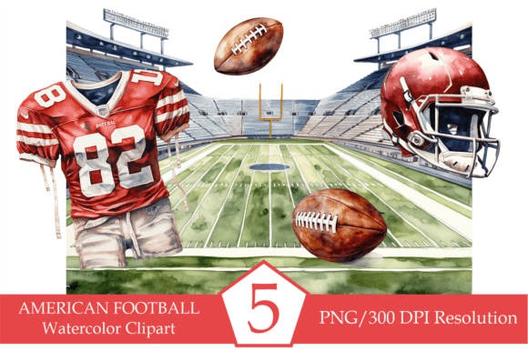 Download Watercolor American Football Clipart - Football clipart Collection