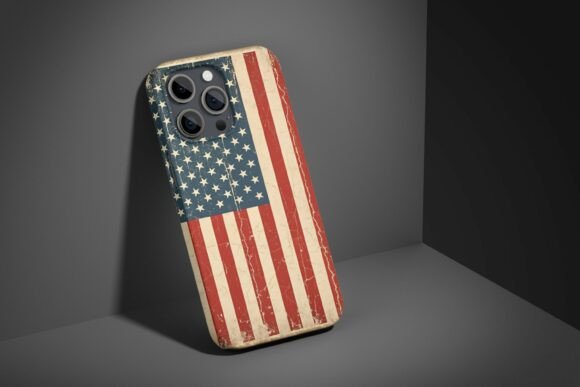 Download Vintage Usa Flag Phone Case PNG - Vintage Collection