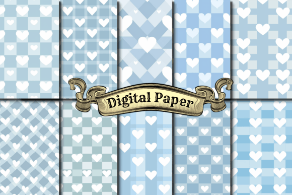 Download Vintage Valentine Hearts Digital Paper - Vintage Collection