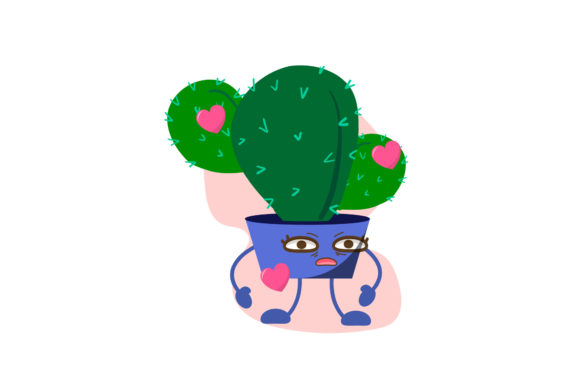 Download Valentine Character Cactus Design - Cactus design Collection