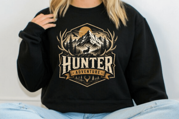 Download Vintage Hunter Mountain Wildlife PNG - Vintage Collection