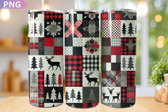 Download Buffalo Plaid Deer Glitter Tumbler Wrap - Glitter tumbler Collection