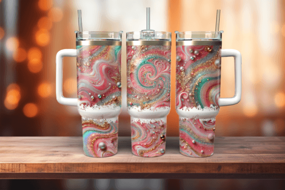 Download Rainbow Marble Neon Gold Glitter Tumbler - Glitter tumbler Collection