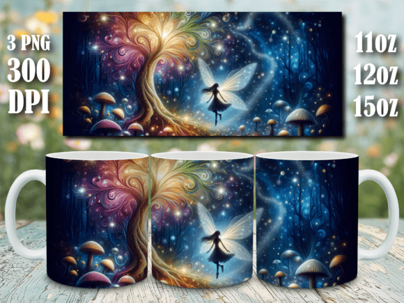 Download Vintage Rose Fairy Lantern Mug Wrap Png - Vintage Collection