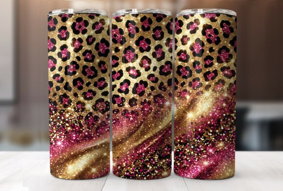 Download Hot Pink Leopard Glitter Tumbler Wrap - Glitter tumbler Collection