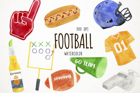 Download Watercolor Football Clipart - Premium Resources