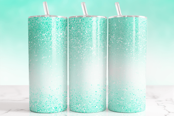Download Ombre Mint Glitter Tumbler Wrap - Glitter tumbler Collection
