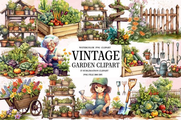 Download Vintage Garden Sublimation Bundle - Vintage Collection