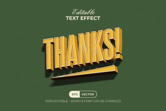 Download Yellow Text Effect 3D Vintage Style - Vintage Collection